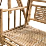 Casa si Gradina - Gradina si terasa - Balansoare si hamace - Balansoare - Balansoar 2 locuri, frunze de palmier și pernă, 202 cm, bambus, roșu - Infinity.ro