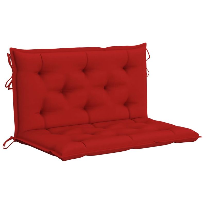 Casa si Gradina - Gradina si terasa - Balansoare si hamace - Balansoare - Balansoar 2 locuri, frunze de palmier și pernă, 202 cm, bambus, roșu - Infinity.ro