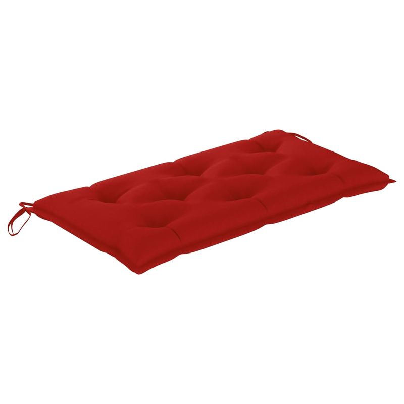 Casa si Gradina - Gradina si terasa - Balansoare si hamace - Balansoare - Balansoar 2 locuri, frunze de palmier și pernă, 202 cm, bambus, roșu - Infinity.ro