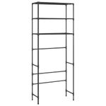 Casa si Gradina - Mobilier - Mobilier baie - Etajere baie - Etajera peste masina de spalat cu 3 polite negru 69x28x169 cm - Infinity.ro
