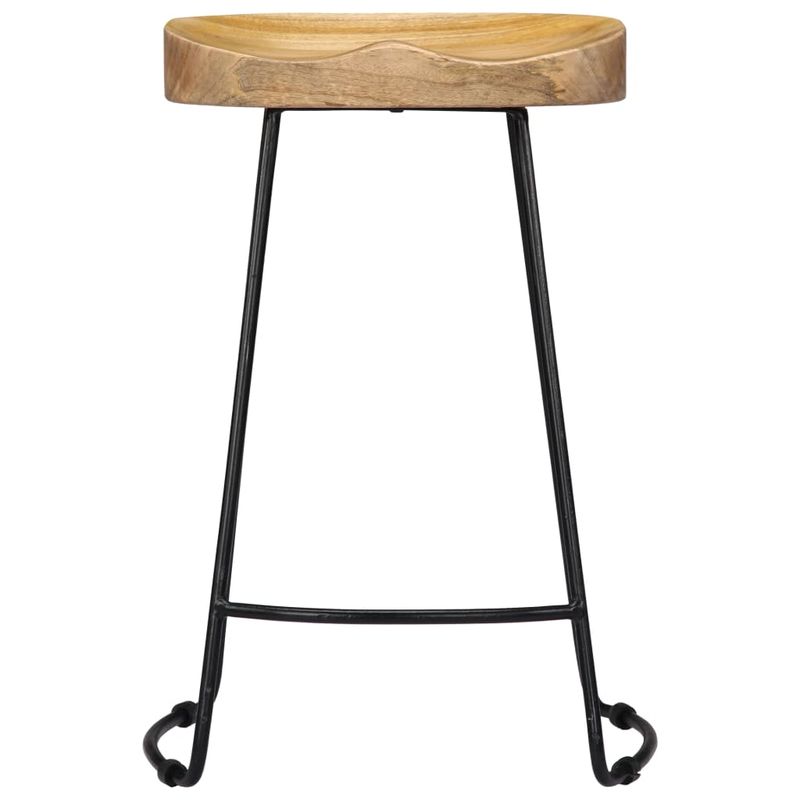 Casa si Gradina - Mobilier - Scaune si fotolii - Scaune - Scaune de bar Gavin, 2 buc., lemn masiv de mango, maro deschis, mărime 45x40x62 cm - Infinity.ro