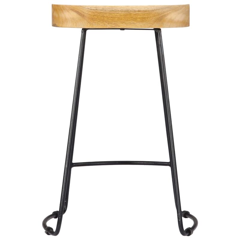 Casa si Gradina - Mobilier - Scaune si fotolii - Scaune - Scaune de bar Gavin, 2 buc., lemn masiv de mango, maro deschis, mărime 45x40x62 cm - Infinity.ro
