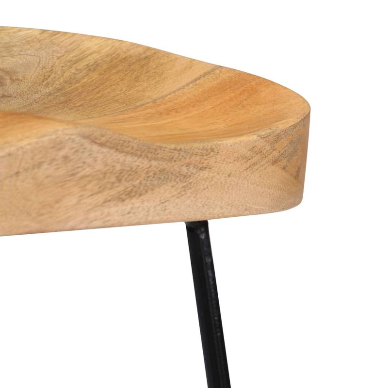 Casa si Gradina - Mobilier - Scaune si fotolii - Scaune - Scaune de bar Gavin, 2 buc., lemn masiv de mango, maro deschis, mărime 45x40x62 cm - Infinity.ro