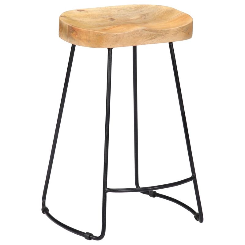 Casa si Gradina - Mobilier - Scaune si fotolii - Scaune - Scaune de bar Gavin, 2 buc., lemn masiv de mango, maro deschis, mărime 45x40x62 cm - Infinity.ro