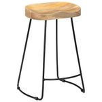 Casa si Gradina - Mobilier - Scaune si fotolii - Scaune - Scaune de bar Gavin, 2 buc., lemn masiv de mango, maro deschis, mărime 45x40x62 cm - Infinity.ro