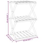 Casa si Gradina - Mobilier - Biblioteci si rafturi - Biblioteci - Raft pliabil cu 3 niveluri, maro, 43x31x63 cm lemn masiv acacia - Infinity.ro