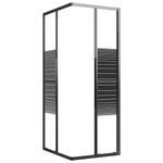 Casa si Gradina - Sanitare - Cazi si cabine de dus - Cabine dus - Cabina de dus cu dungi, negru, 90x70x180 cm, ESG - Infinity.ro