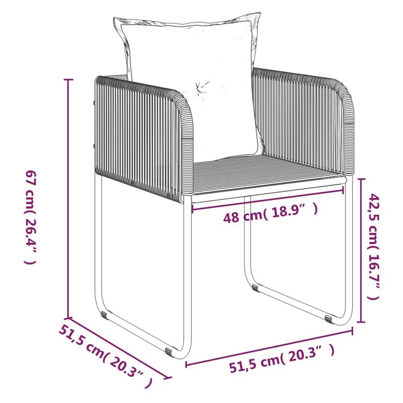 Casa si Gradina - Gradina si terasa - Mobilier exterior - Seturi mobila gradina - Set de mobilier pentru gradina, 7 piese, negru - Infinity.ro