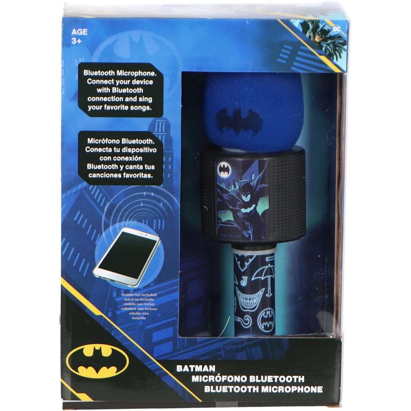 Jucarii, Copii si Bebe - Jucarii si jocuri - Jucarii de rol - Instrumente muzicale de jucarie - Microfon cu conexiune bluetooth Batman - Infinity.ro