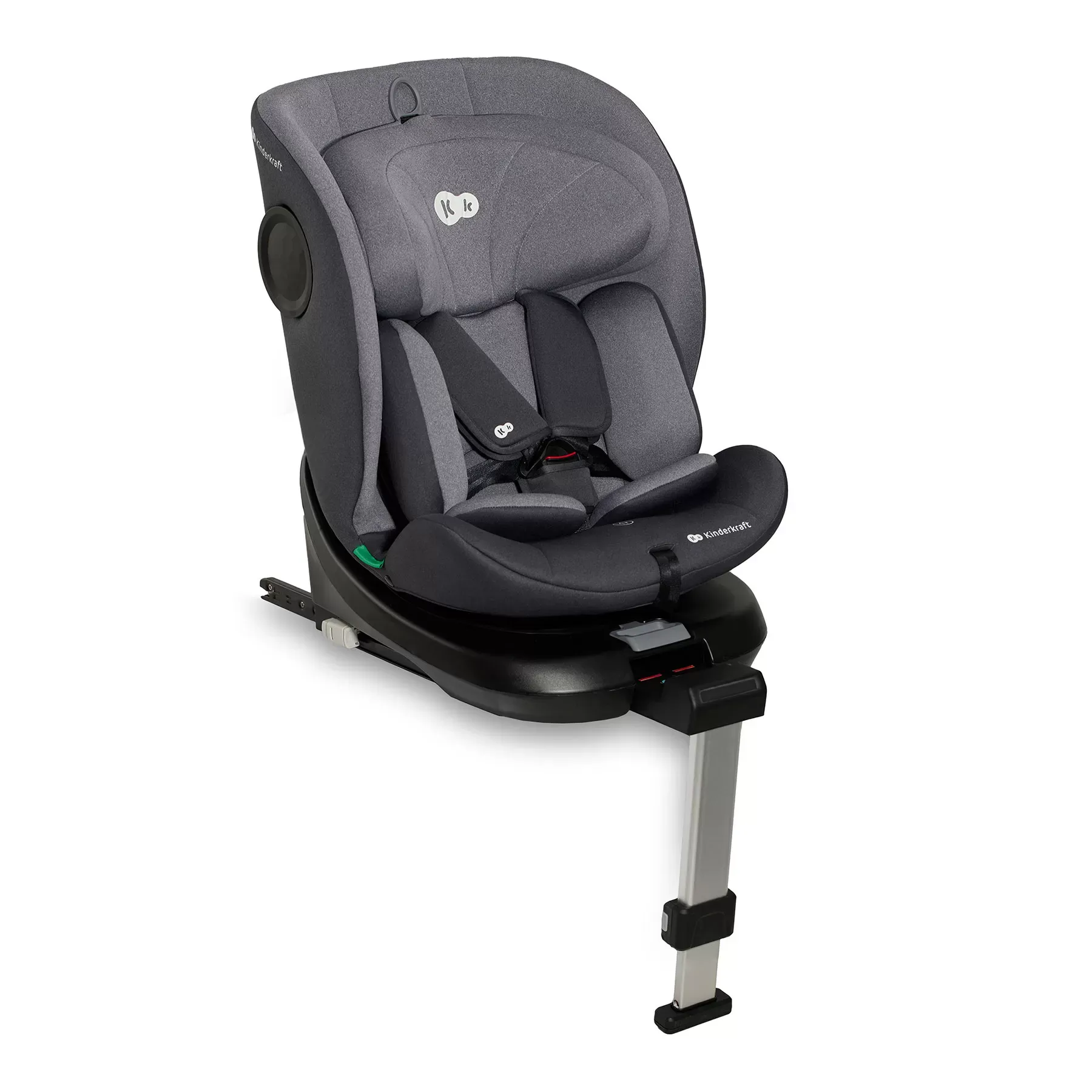 Scaun auto I-size, 40-150 cm, Kinderkraft i-360, gri