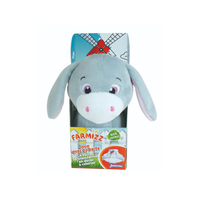 Jucarii, Copii si Bebe - Jucarii si jocuri - Jucarii de plus - Jucarie Plus Jemini In Cutie Pentru Colorat 15cm Magarus - Infinity.ro