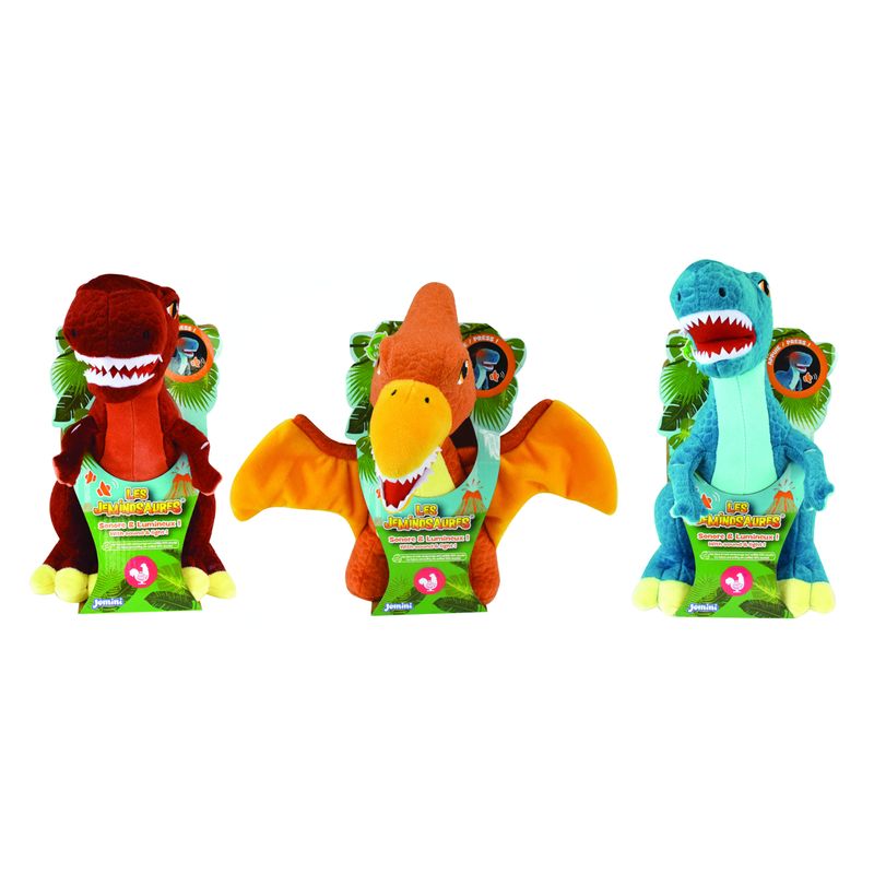 Jucarii, Copii si Bebe - Jucarii si jocuri - Jucarii de plus - Jucarie Plus Muzicala Jemini Cu Lumini 25cm Dinozaur - T-Rex - Infinity.ro