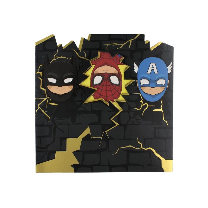 Market - Cadouri - Felicitari - Felicitare Gold Three Superheroes - Infinity.ro