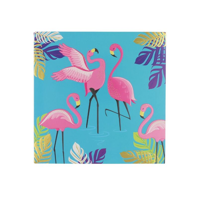 Market - Cadouri - Felicitari - Felicitare Gold Square Flamingos - Infinity.ro