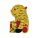 Market - Cadouri - Felicitari - Felicitare Gold Cute Tiger - Infinity.ro