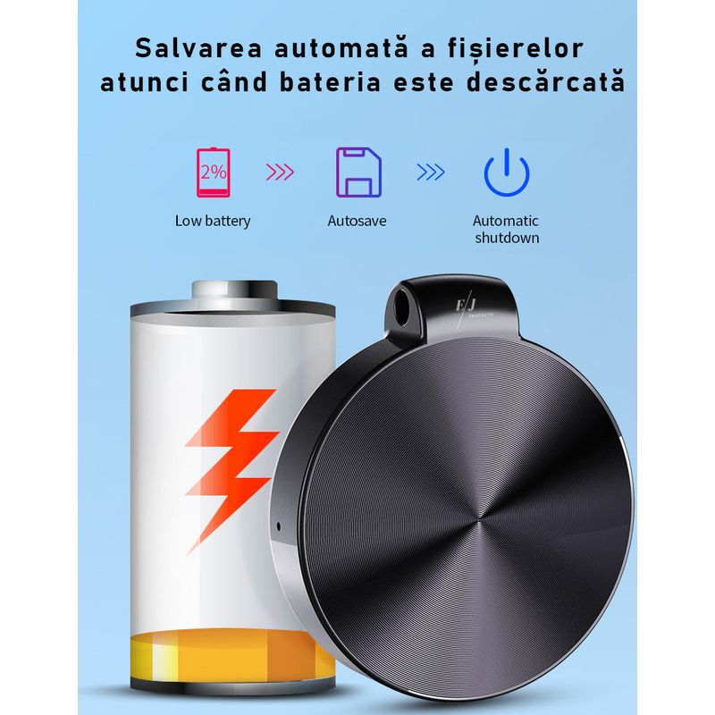 TV, Audio-Video si Foto - Portabile audio - Reportofoane - Mini reportofon breloc, S30, activare vocala, 8 GB - Infinity.ro