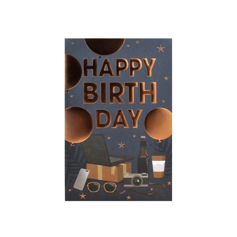 Market - Cadouri - Felicitari - Felicitare Gold Gleaming Birthday - Infinity.ro