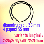 Auto si Moto - Reparatii si depanare - Redresoare - Set cablu baterie, diametru 35 mm, negru, papuci 35mm, 2x200 cm - Infinity.ro