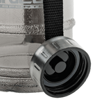 Sport si Outdoor - Echipament Sportiv - Accesorii echipament sportiv - Bidoane si shakere - Sticla Apa Sport din Plastic Negru cu Maner, Capac Metalic, 1L ABYZ - Infinity.ro