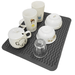 Casa si Gradina - Bucatarie si vesela - Organizare si depozitare bucatarie - Scurgator vase - Scurgator pentru vase mare din silicon rezistent la caldura, negru - Infinity.ro