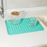 Casa si Gradina - Bucatarie si vesela - Organizare si depozitare bucatarie - Scurgator vase - Scurgator pentru vase mare din silicon rezistent la caldura, verde - Infinity.ro