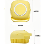 Ingrijire personala si Cosmetice - Ingrijire personala - Ingrijire corp - Bureti de baie - Burete din silicon moale pentru curatarea corpului, cu rezervor de sampon, gel de dus, 8,5 x 8 x 5,5 cm culoare galben - Infinity.ro