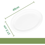 Casa si Gradina - Bucatarie si vesela - Vesela si tacamuri - Platouri de bucatarie - Platou Oval de Plastic Alb 40x27.5x6cm, Adanc ABYZ - Infinity.ro