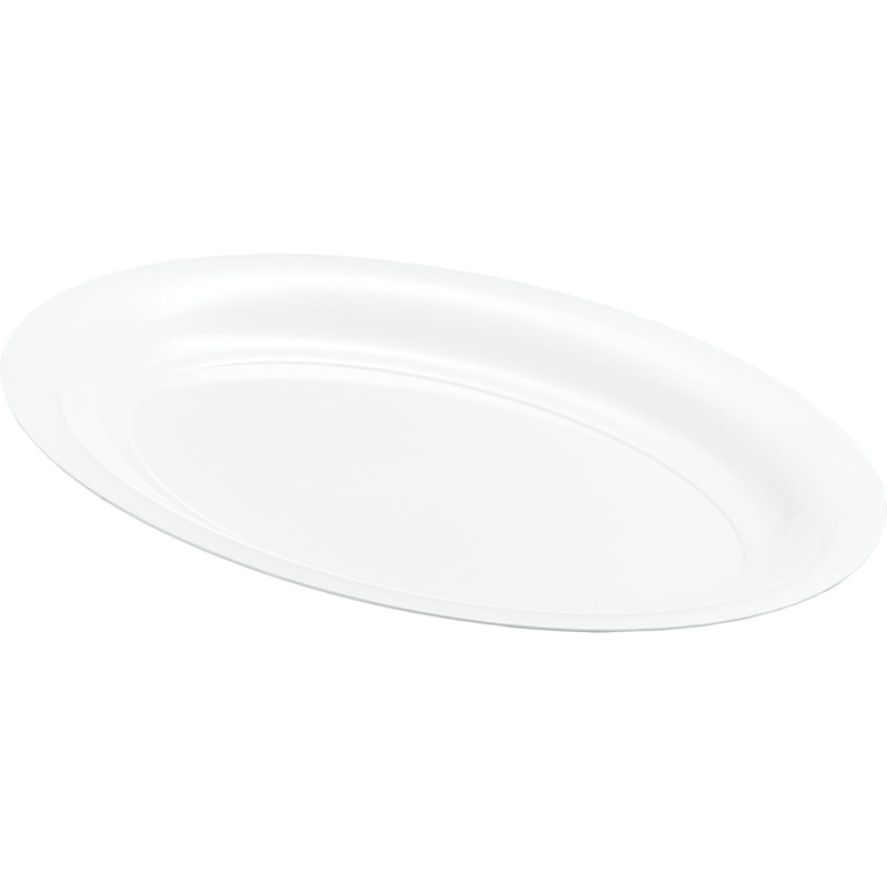 Casa si Gradina - Bucatarie si vesela - Vesela si tacamuri - Platouri de bucatarie - Platou Oval de Plastic Alb 40x27.5x3cm, Intins, ABYZ - Infinity.ro