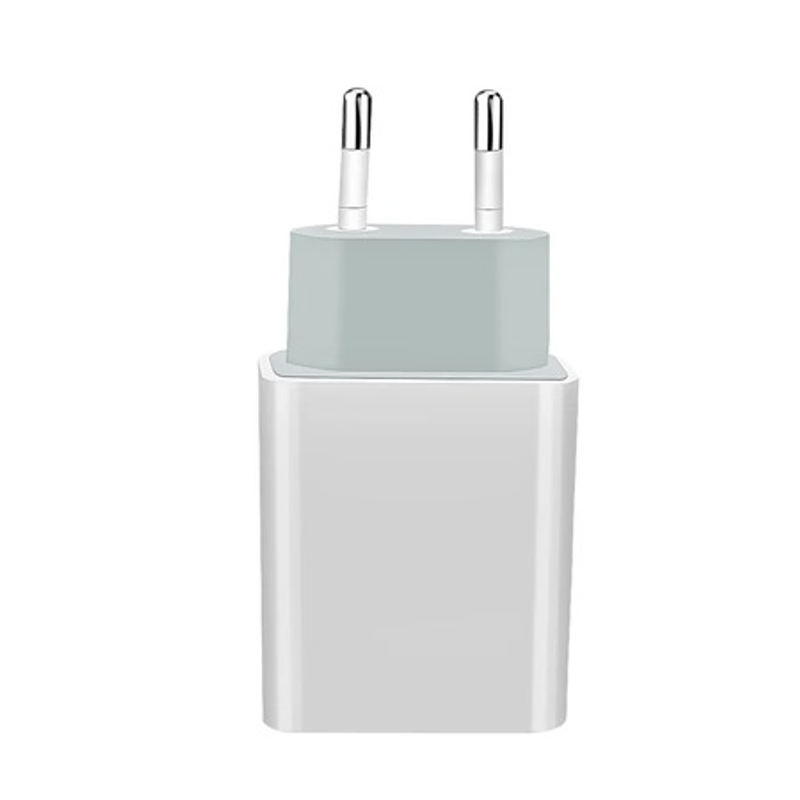 Laptop, Telefoane si Tablete - Telefoane mobile si accesorii - Accesorii Telefoane - Incarcatoare telefoane - Incarcator retea PD 18W, 2 iesiri USB-C si USB A alb gri - Infinity.ro