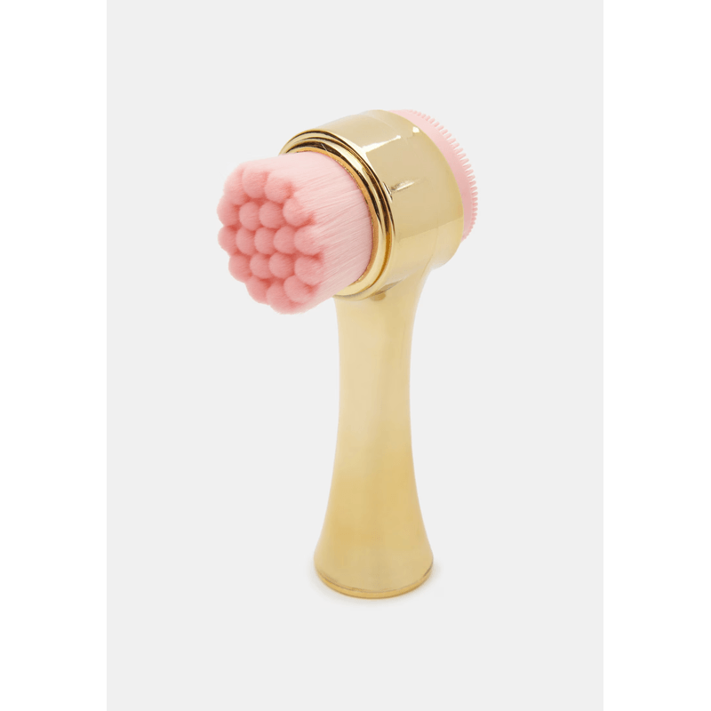 Ingrijire personala si Cosmetice - Aparate & accesorii ingrijire personala - Aparate cosmetice - Aparate intretinere si ingrijire corporala - Perie cu doua fete pentru curatare Faciala,Scrubber Silicon si Perie de spalare manuala a fetei, Auriu ABYZ - Infinity.ro