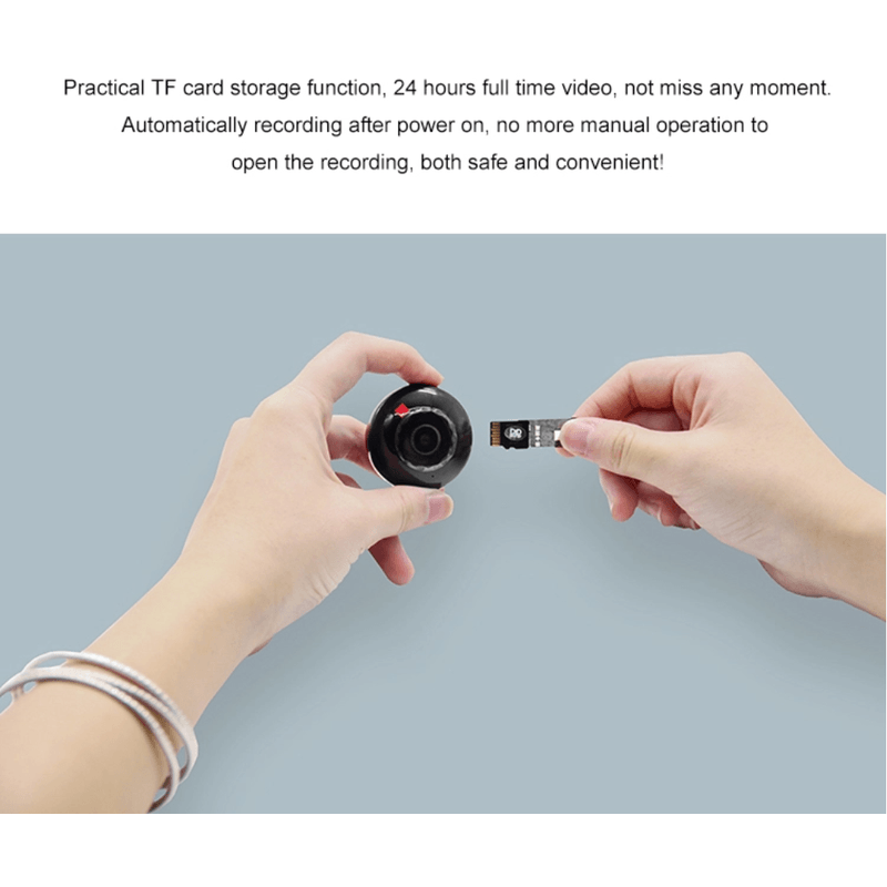 Laptop, Telefoane si Tablete - Wearables si gadgeturi - Gadgeturi - Dispozitive spionaj - Mini camera ascunsa cu microfon, WiFi, HD, night vision, unghi 90° - C2 - Infinity.ro