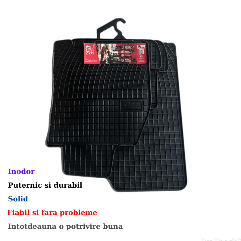 Auto si Moto - Intretinere auto - Covorase auto - Set 4 buc. covorase premium din cauciuc MITSUBISHI L200 2019, negru - Infinity.ro