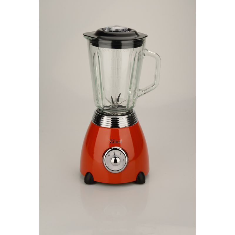 Electronice si Electrocasnice - Electrocasnice bucatarie - Mixere, tocatoare & roboti de bucatarie - Blendere si mini tocatoare - Blender RETRO Zilan ZLN7075 Rosu, capacitate 1.5 L, putere 500W, lame din otel - Infinity.ro