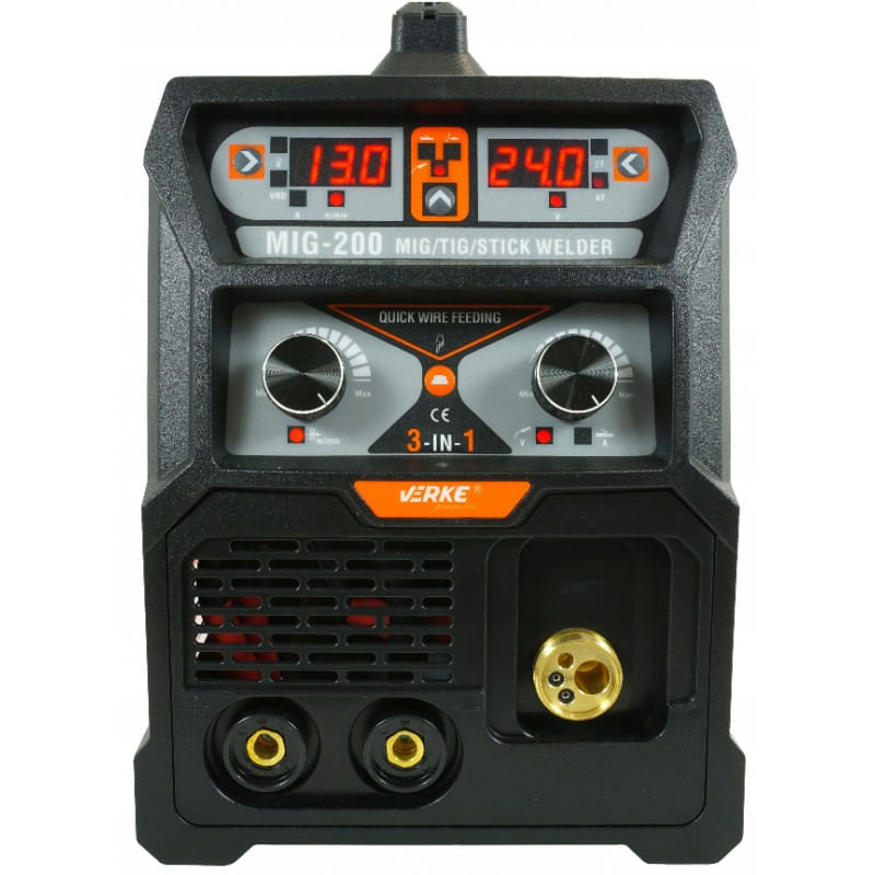 Casa si Gradina - Constructii - Scule electrice si accesorii - Aparate de sudura - Aparat de sudura 3 in 1 argon cu sarma MIG/MAG+ TIG + MMA 200A V75014 Verke - Infinity.ro