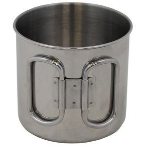Cana inox 450 ml, cu maner pliabil
