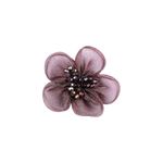 Casa si Gradina - Decoratiuni - DIY - Articole mercerie - Floare din organza cu margele pentru cusut sau lipit pe haine, diametru 4.5 cm, Bordo - Infinity.ro