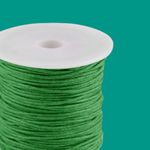 Casa si Gradina - Decoratiuni - DIY - Articole mercerie - Snur din bumbac cerat Crisalida, diametru 1 mm, lungime 20 m, Verde - Infinity.ro