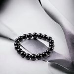 Fashion, accesorii si bijuterii - Femei - Bijuterii femei - Bratari femei - Bratara elastica din perle de sticla Crisalida, lungime 21 cm, Negru - Infinity.ro