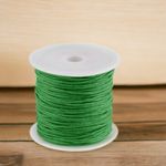 Casa si Gradina - Decoratiuni - DIY - Articole mercerie - Snur din bumbac cerat Crisalida, diametru 1 mm, lungime 20 m, Verde - Infinity.ro