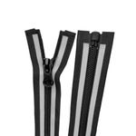 Casa si Gradina - Decoratiuni - DIY - Articole mercerie - Fermoar spiralat detasabil reflectorizant Crisalida, nr. 5, lungime 75 cm, Negru - Infinity.ro