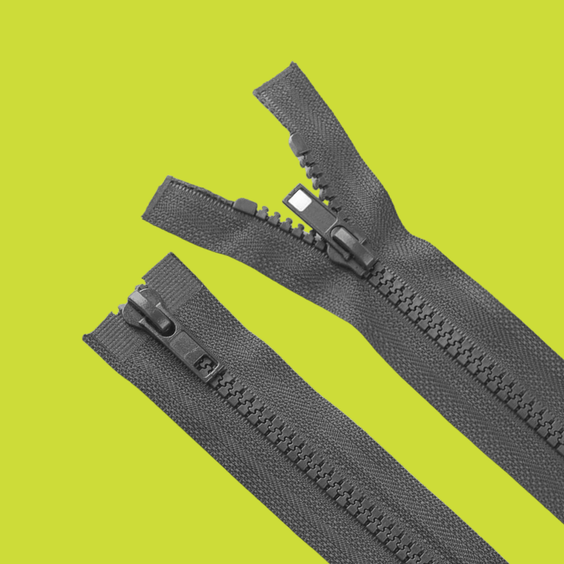 Casa si Gradina - Decoratiuni - DIY - Articole mercerie - Fermoar dublu plastic detasabil Crisalida, 2 cursoare, lungime 65 cm, Gri - Infinity.ro