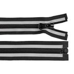 Casa si Gradina - Decoratiuni - DIY - Articole mercerie - Fermoar spiralat detasabil reflectorizant Crisalida, nr. 5, lungime 75 cm, Negru - Infinity.ro