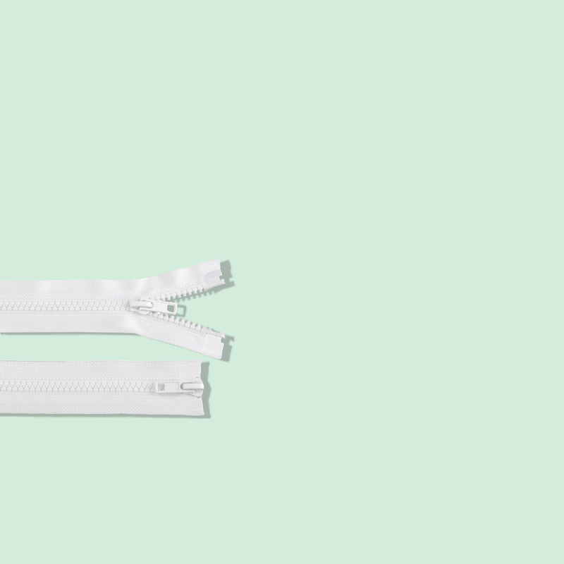 Casa si Gradina - Decoratiuni - DIY - Articole mercerie - Fermoar plastic detasabil Crisalida, 2 cursoare, lungime 65 cm, Alb - Infinity.ro
