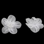 Fashion, accesorii si bijuterii - Femei - Accesorii femei - Accesorii pentru par femei - Set 3 clesti pentru par Crisalida, diametru 3,5 cm, Flori albe - Infinity.ro