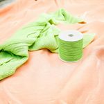 Casa si Gradina - Decoratiuni - DIY - Articole mercerie - Snur din bumbac cerat Crisalida, diametru 1 mm, lungime 20 m, Verde lime - Infinity.ro
