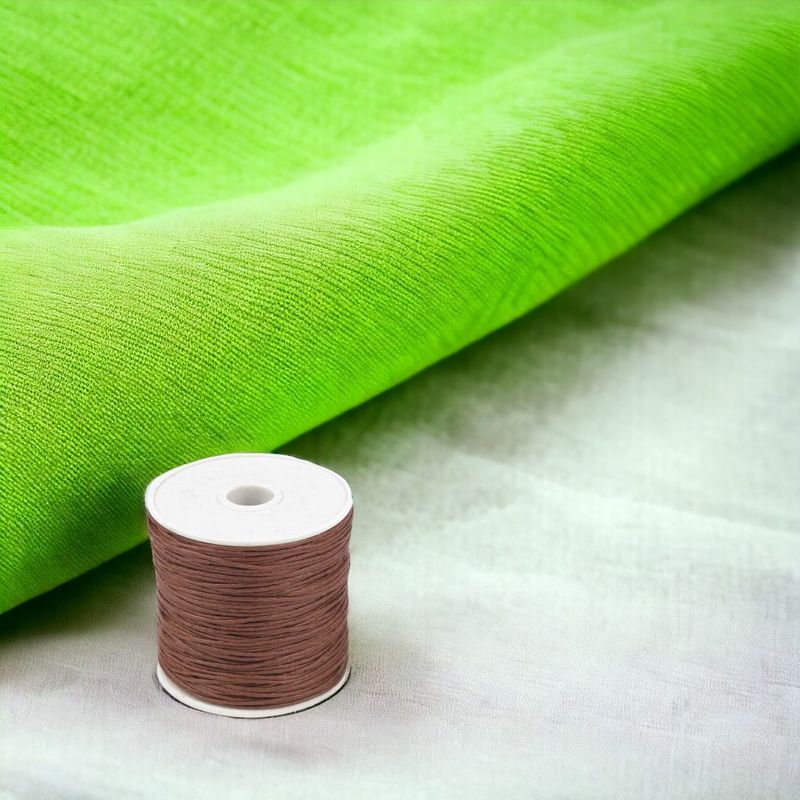 Casa si Gradina - Decoratiuni - DIY - Articole mercerie - Snur din bumbac cerat Crisalida, diametru 1 mm, lungime 20 m, Maro - Infinity.ro