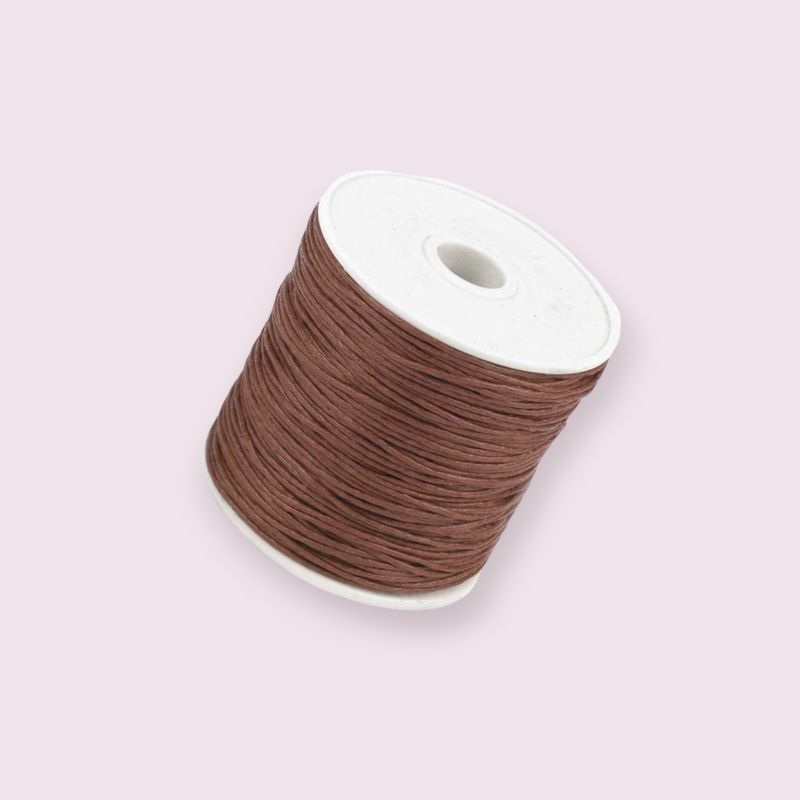 Casa si Gradina - Decoratiuni - DIY - Articole mercerie - Snur din bumbac cerat Crisalida, diametru 1 mm, lungime 20 m, Maro - Infinity.ro