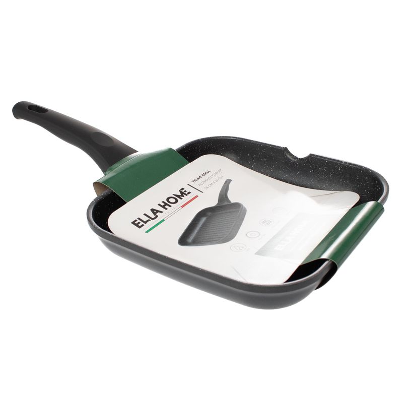 Casa si Gradina - Bucatarie si vesela - Vase pentru gatit - Tigai si seturi - Tigaie Grill, Aluminiu turnat, 24 cm - Infinity.ro