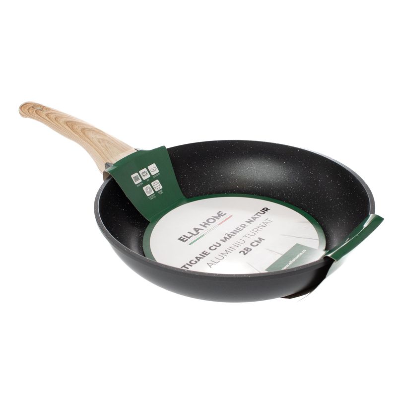 Casa si Gradina - Bucatarie si vesela - Vase pentru gatit - Tigai si seturi - Tigaie universala cu maner natur, Aluminiu turnat, 28 cm - Infinity.ro