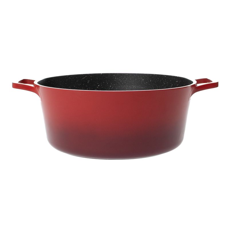 Casa si Gradina - Bucatarie si vesela - Vase pentru gatit - Oale si cratite - Oala universala din aluminiu turnat cu capac, visinie, 6.3L, 28 cm - Infinity.ro